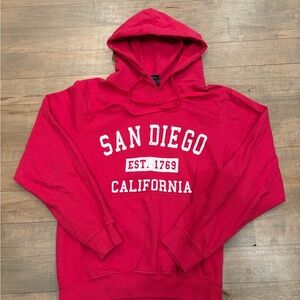 Pink “San Diego California” Hoodie – Size Small – Feeling Hood Brand